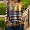 Lily | Yellow & Purple Plaid Long-Sleeve V-Neck Tunic - Women