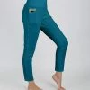 Lily | Dark Teal Pocket Leggings - Women