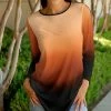 Lily | Orange & Black Ombré Long-Sleeve Tunic - Plus