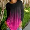 Lily | Black & Pink Gradient Long-Sleeve Tunic - Plus