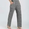 Lily | Gray & Black Plaid Pocket Straight-Leg Pants - Plus