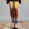 Lily | Beige & Rust Abstract Leggings - Plus