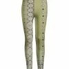 Lily | Olive & White Geometric Leggings - Women