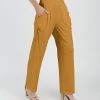Lily | Goldtone Straight-Leg Pants - Plus