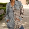 Lily | Gray & Purple Heather & Plaid Button-Up Long-Sleeve Shirt Jacket - Women & Plus