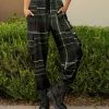 Lily | Green & Black Plaid Cargo Pants - Women