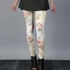 Lily | White & Beige Floral Leggings - Women