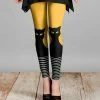Lily | Yellow & Black Cat Stripe Leggings - Women