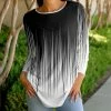 Lily | Black White Long-Sleeve Crewneck Tunic - Women