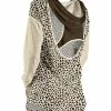 Lily | Cream & Brown Leopard Cutout-Accent Hoodie - Women