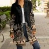 Lily | Black & Brown Paisley Button-Up Tunic - Women & Plus
