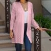 Lily | Rose Jacquard Open Cardigan - Plus