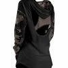 Lily | Black & Gray Camo Open-Back Hoodie - Women