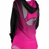 Lily | Black & Pink Ombré Open-Back Hoodie - Women