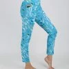 Lily | Aqua & Mint Leaf Pocket Leggings - Women