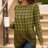 Lily | Green & Yellow Plaid Tie-Knot Tunic - Women