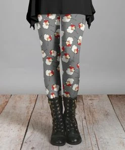 Lily | Gray & Red 'Ho Ho Ho' Santa Leggings - Women & Plus