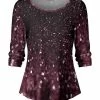 Lily | Mauve & Black Confetti-Print Peplum Boatneck Top - Plus