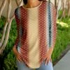 Lily | Beige & Rust Ombré Polka Dot Long-Sleeve Crewneck Tunic - Women & Plus