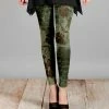 Lily | Green & Brown Floral & Script Leggings - Women & Plus