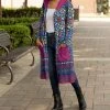 Lily | Blue & Fuchsia Floral Pocket Hooded Duster - Women