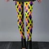Lily | Green & Orange Abstract Leggings - Women
