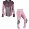 Lily | Pink & Mauve Color Block Quarter-Zip Pullover & Leggings - Plus