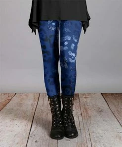 Lily | Blue Leopard Leggings - Women