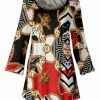 Lily | White Multicolor Abstract Long-Sleeve Boatneck Tunic - Plus