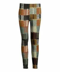 Lily | Rust & Gray Abstract Leggings - Plus