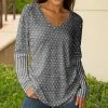 Lily | Gray & White Dot V-Neck Tunic - Women & Plus