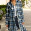 Lily | Navy & Cream Plaid Button-Up Shacket - Women & Plus