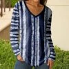 Lily | Navy & White Stripe V-Neck Long-Sleeve Tunic - Women & Plus