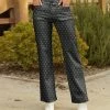 Lily | Gray & White Polka Dot Pocket Straight-Leg Pants - Women