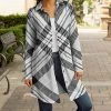 Lily | Blue & Gray Plaid Tunic Shacket - Women
