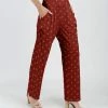Lily | Red & White Diamond Pocket Wide-Leg Pants - Plus