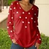 Lily | Red & White Polka Dot V-Neck Tunic - Plus