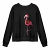 Lily | Black & Pink Santa-Hat Flamingo Crewneck Sweater - Plus