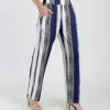 Lily | Navy & Gray Stripe Pocket Straight-Leg Pants - Plus