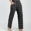 Lily | Black & Gray Plaid Pocket Straight-Leg Pants - Women & Plus