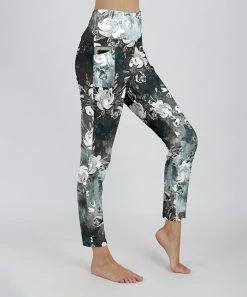 Lily | Gray & Black Tie-Dye Pocket Leggings - Plus