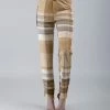 Lily | Beige & Blue Stripe Straight-Leg Pants - Women