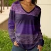 Lily | Purple & Lavender Stripe V-Neck Tunic - Women & Plus