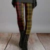 Lily | Red & Gold Plaid Leggings - Women