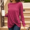 Lily | Pink & White Dot Long-Sleeve Knot-Hem Tunic - Women