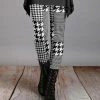 Lily | Black Houndstooth Leggings - Plus