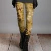 Lily | Goldtone Leopard Leggings - Women