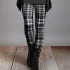 Lily | Black & White Plaid Leggings - Women & Plus