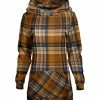 Lily | Brown & Blue Plaid Hoodie - Plus