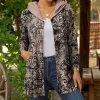 Lily | Pink & Black Lace-Print Pocket Hooded Cardigan - Women & Plus